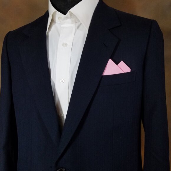 New - Pink Cotton Pre-Folded Pocket Square Handkerchief Insert - Picture 5 of 5